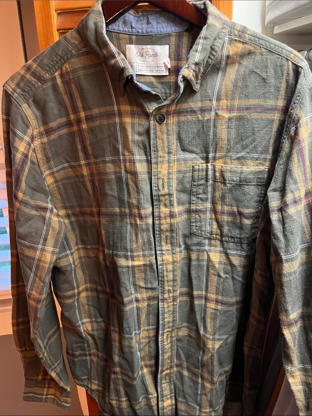 Old Ranch Green & Mustard Plaid Button-Up Shirt